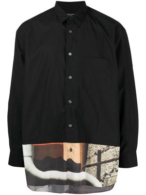 Comme Des Garçons Homme abstract-pattern long-sleeve shirt - Black