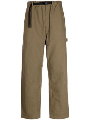 Comme Des Garçons Homme belted-waist straight trousers - Brown