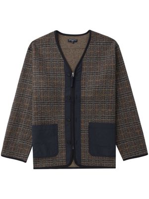 Comme Des Garçons Homme check-pattern zip-up jacket - Brown