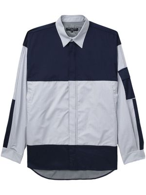 Comme Des Garçons Homme colour-block panelled cotton shirt - Neutrals