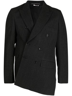 Comme Des Garçons Homme Deux asymmetric-design wool blazer - Grey