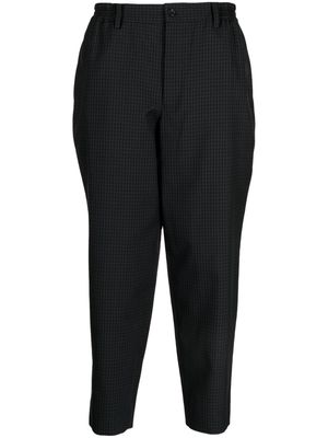 Comme Des Garçons Homme Deux check-pattern wool drop-crotch trousers - Black