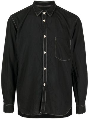 Comme Des Garçons Homme Deux contrast-stitching buttoned shirt - Black