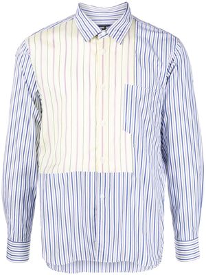 Comme Des Garçons Homme Deux contrasting-panel detailed cotton shirt - Multicolour