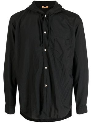 Comme Des Garçons Homme Deux drawstring-hood long-sleeve shirt - Black