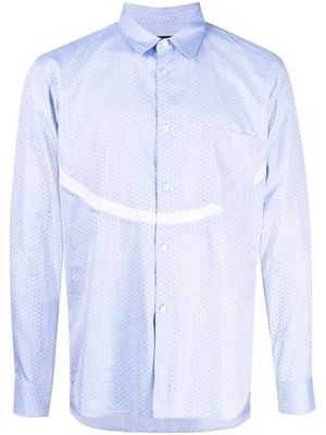 Comme Des Garçons Homme Deux jacquard cotton shirt - Blue