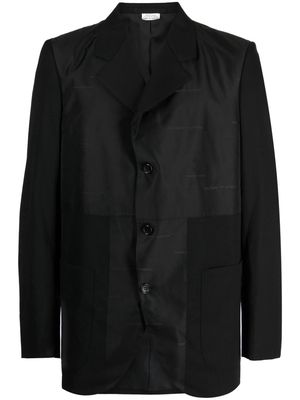 Comme Des Garçons Homme Deux logo-print wool blazer - Black