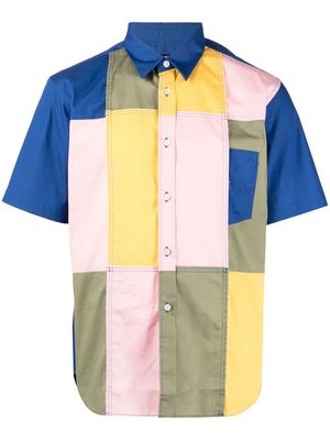 Comme Des Garçons Homme Deux panelled cotton shirt - Multicolour