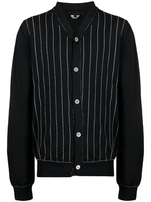 Comme Des Garçons Homme Deux striped long-sleeve cardigan - Black