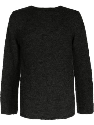 Comme Des Garçons Homme Deux textured wool jumper - Black