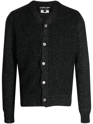 Comme des Garçons Homme Deux V-neck button-up wool cardigan - Black