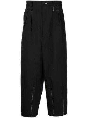 Comme Des Garçons Homme high-waist cropped trousers - Black