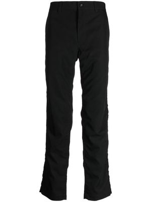 Comme Des Garçons Homme high-waisted ruched straight-leg trousers - Black