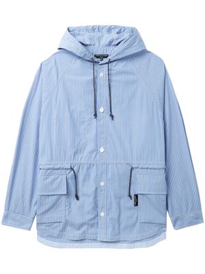 Comme des Garçons Homme hooded lightweight jacket - Blue