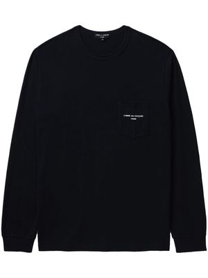 Comme Des Garçons Homme logo-embroidered cotton sweatshirt - Black