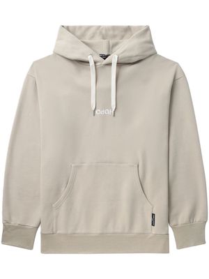 Comme Des Garçons Homme logo-embroidered drawstring hoodie - Neutrals