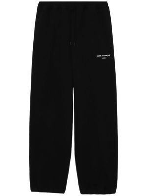 Comme des Garçons Homme logo-embroidered drawstring track pants - Black