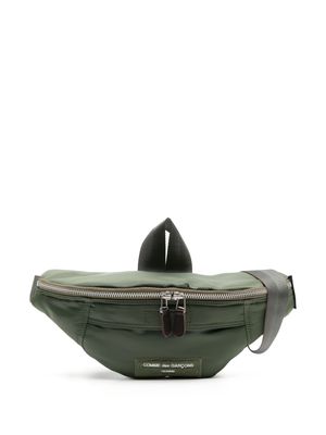 Comme Des Garçons Homme logo-patch belt bag - Green