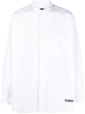 Comme Des Garçons Homme logo-patch cotton shirt - White