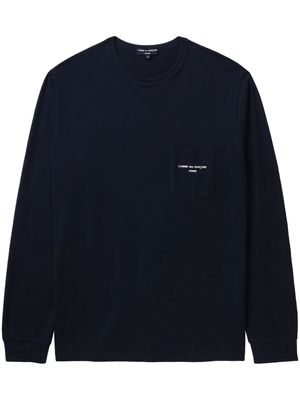 Comme Des Garçons Homme logo-print cotton sweatshirt - Blue