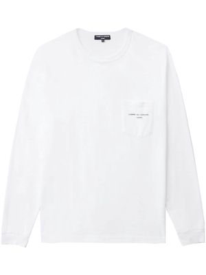 Comme Des Garçons Homme logo-print cotton sweatshirt - White