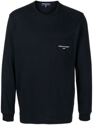 Comme Des Garçons Homme logo-print long-sleeved T-shirt - Black