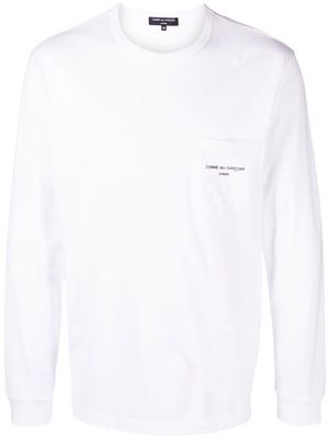 Comme Des Garçons Homme logo-print long-sleeved T-shirt - White