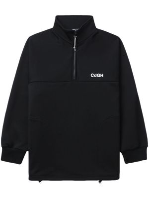 Comme des Garçons Homme logo-print quarter-zip sweatshirt - Black