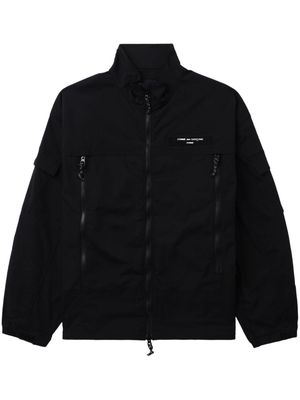 Comme des Garçons Homme logo-print zip-detail jacket - Black