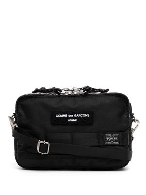 Comme Des Garçons Homme logo zipped messenger bag - Black