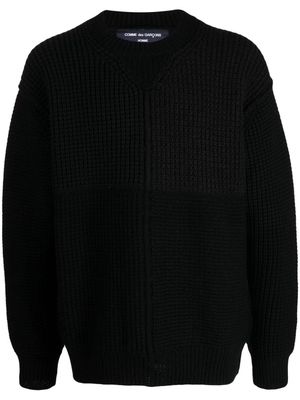 Comme Des Garçons Homme long-sleeved wool jumper - Black