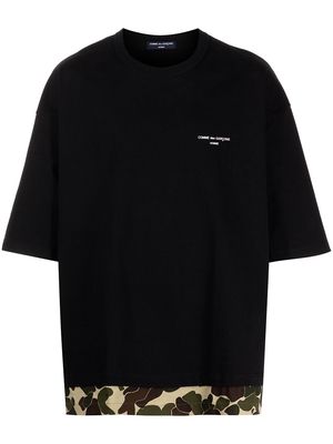 Comme Des Garçons Homme oversized contrasting-trim cotton T-shirt - 1 - Black