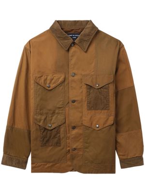 Comme des Garçons Homme panelled cotton shirt jacket - Brown