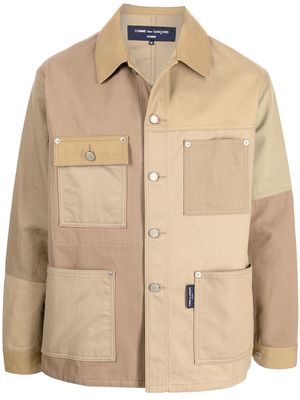Comme Des Garçons Homme panelled patch-pockets jacket - Brown