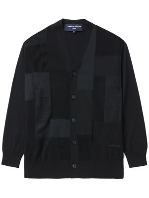 Comme des Garçons Homme patchwork cotton-blend cardigan - Black