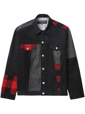 Comme Des Garçons Homme plaid-check cotton shirt jacket - Black