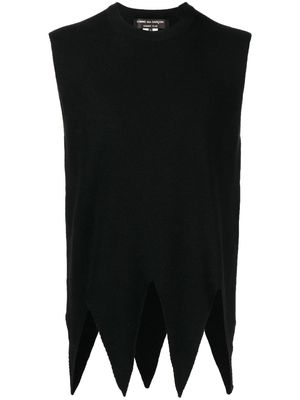 Comme Des Garçons Homme Plus asymmetric-hem knitted top - Black