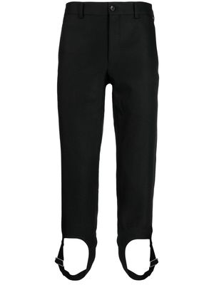 Comme Des Garçons Homme Plus buckle-detail cropped trousers - Black