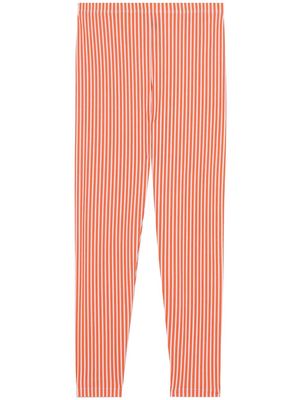 Comme Des Garçons Homme Plus candy stripe-pattern leggings - Orange