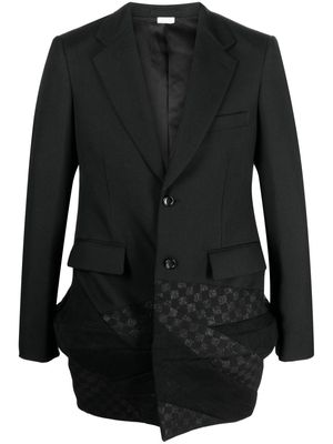 Comme Des Garçons Homme Plus check-pattern single-breasted blazer - Black