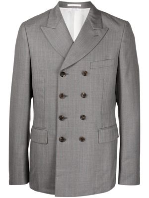 Comme Des Garçons Homme Plus check-pattern wool double-breasted blazer - Grey