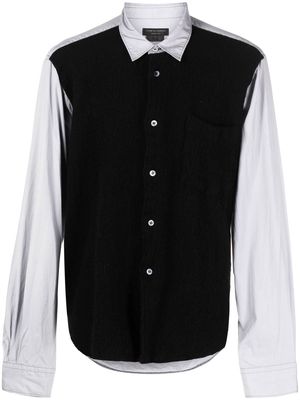 Comme Des Garçons Homme Plus colour-block button-down shirt - Grey