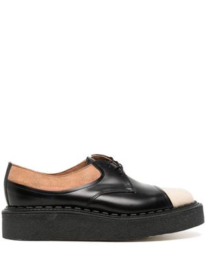 Comme Des Garçons Homme Plus colour-block leather oxford shoes - Black