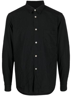 Comme Des Garçons Homme Plus crinkled-finish button-down shirt - Black