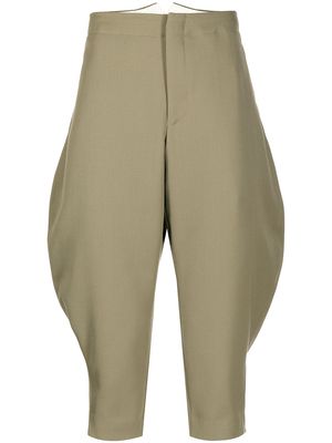 Comme Des Garçons Homme Plus cropped tapered trousers - Green