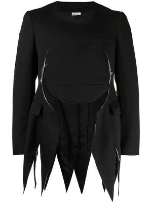 Comme Des Garçons Homme Plus cut-out asymmetric blazer - Black