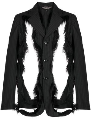Comme Des Garçons Homme Plus cut-out detailing wool blazer - Black