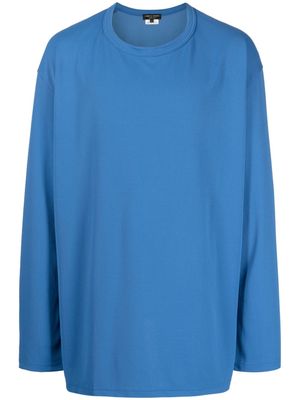 Comme Des Garçons Homme Plus cut-out long-sleeve T-shirt - Blue