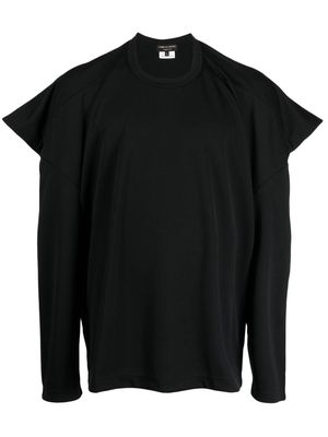 Comme Des Garçons Homme Plus double-sleeve round-neck T-shirt - Black