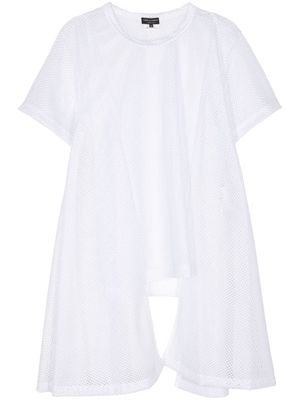 Comme des Garçons Homme Plus draped crew-neck T-shirt - White